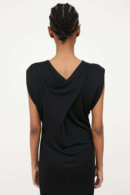 Maison Margiela Black Layered Maxi Dress