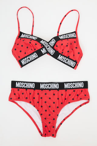 Moschino Polka Dot Bikini Swimsuit