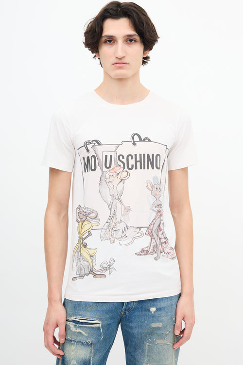 Moschino Couture White Mous-chino T-Shirt