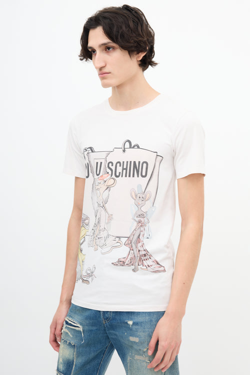 Moschino Couture White Mous-chino T-Shirt