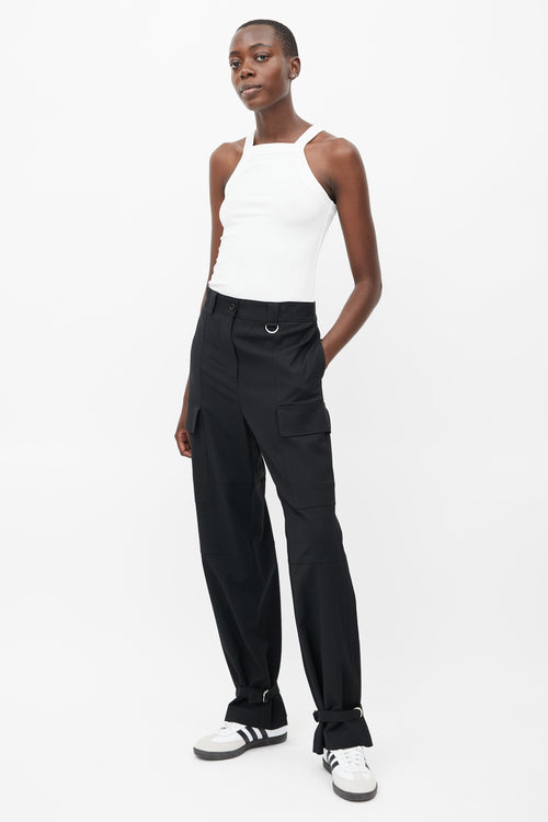 MSGM Black Loose Fit Cargo Pant