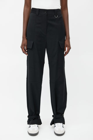 MSGM Black Loose Fit Cargo Pant