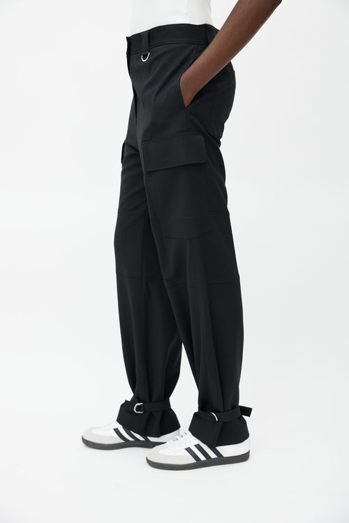 MSGM Black Loose Fit Cargo Pant