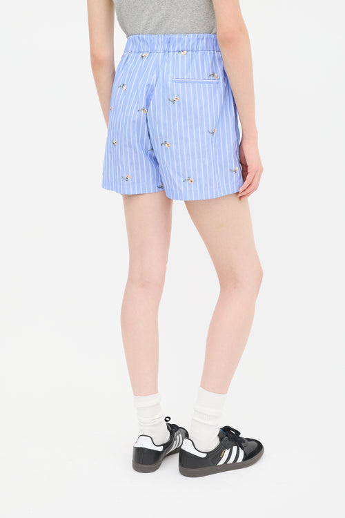 MSGM Blue 
White Striped Co-Ord Set