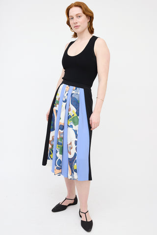 MSGM Printed Pleated Skirt