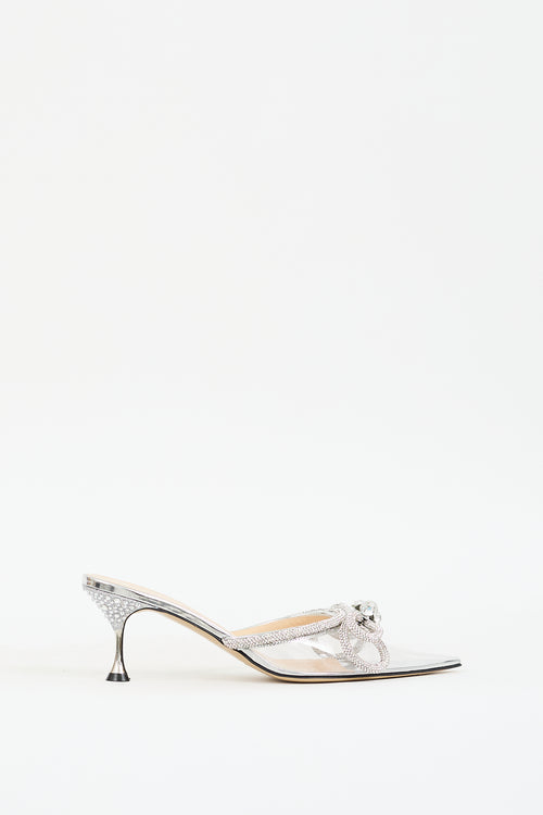 Mach 
Mach Clear 
Silver Embellished Double Bow Mule