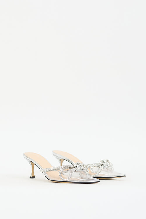 Mach 
Mach Clear 
Silver Embellished Double Bow Mule