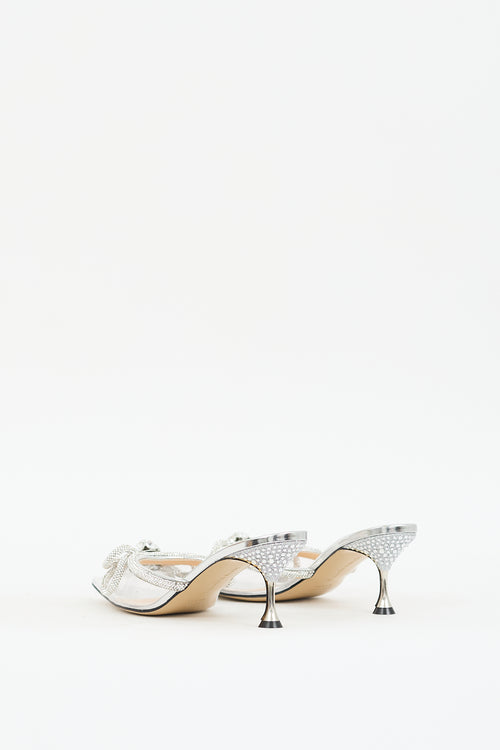 Mach 
Mach Clear 
Silver Embellished Double Bow Mule