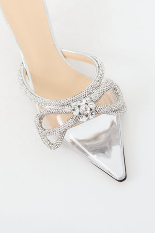 Mach 
Mach Clear 
Silver Embellished Double Bow Mule