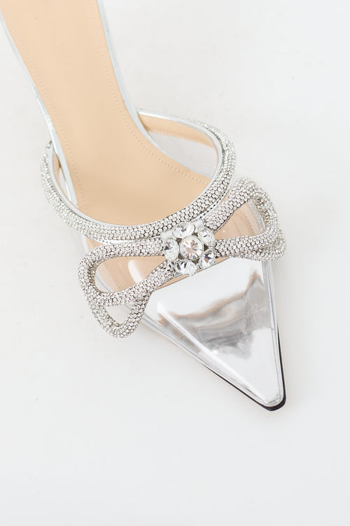 Mach 
Mach Clear 
Silver Embellished Double Bow Mule