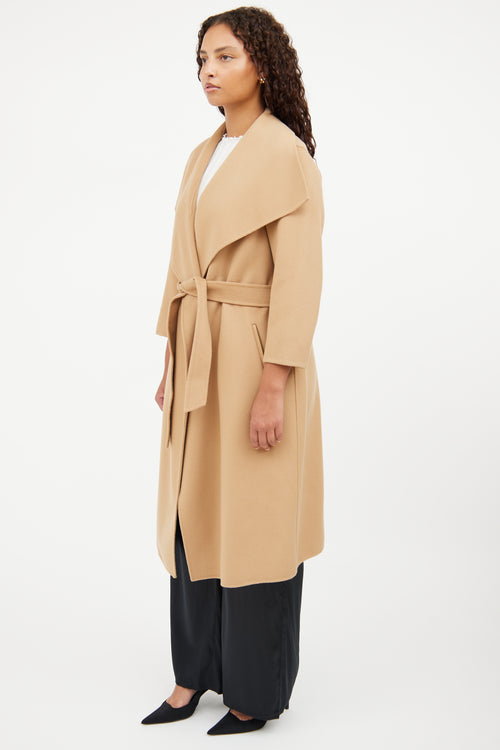 Mackage Brown Wool Wrap Jacket