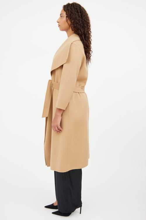 Mackage Brown Wool Wrap Jacket