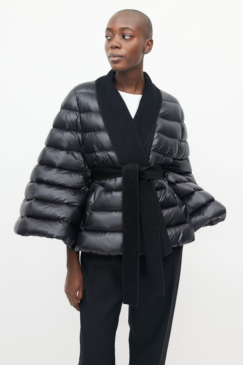 Mackage Black Belted Puffer Cape