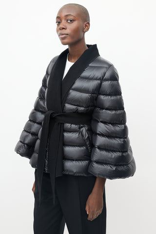 Mackage Black Belted Puffer Cape