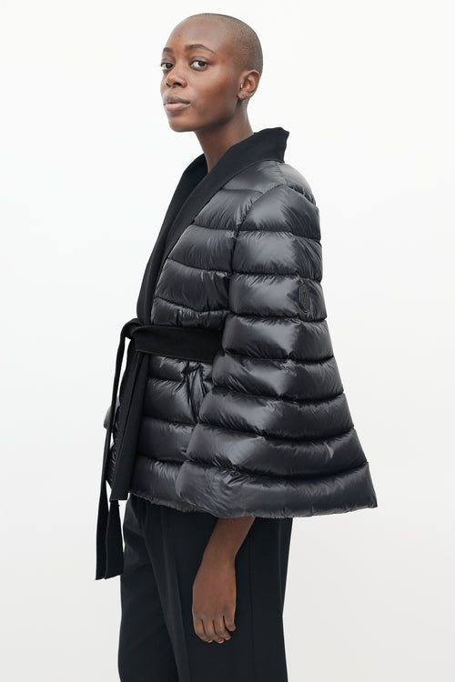 Mackage Black Belted Puffer Cape