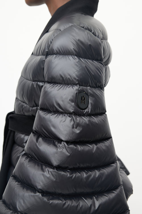 Mackage Black Belted Puffer Cape