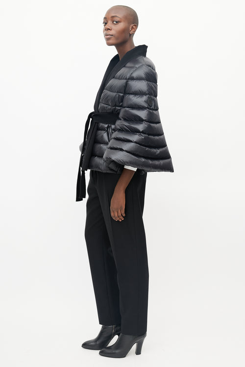 Mackage Black Belted Puffer Cape