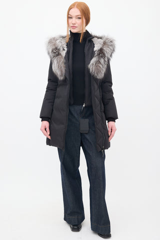 Mackage Black Down 
Fur Hood Teena Parka