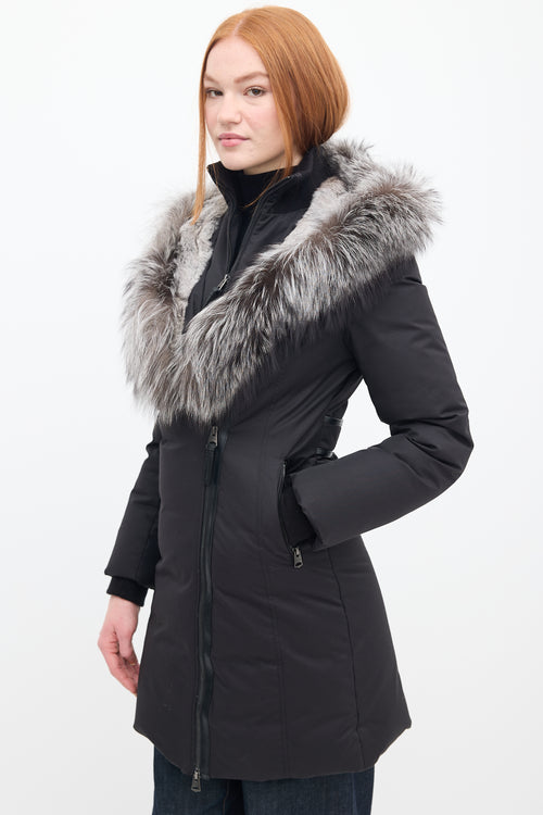 Mackage Black Down 
Fur Hood Teena Parka