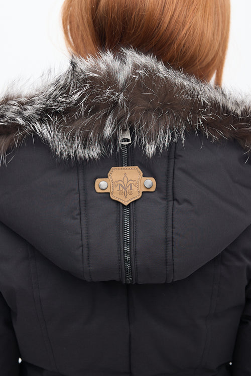 Mackage Black Down 
Fur Hood Teena Parka