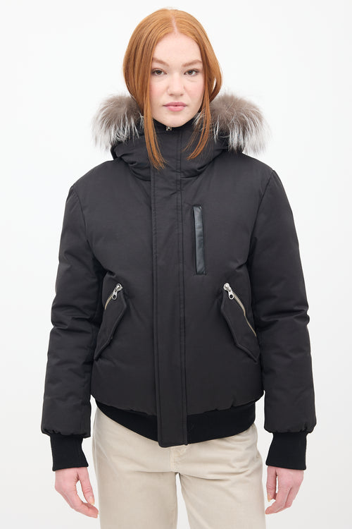 Mackage Black Down 
Fur Trim Glen 2-in-1 Jacket