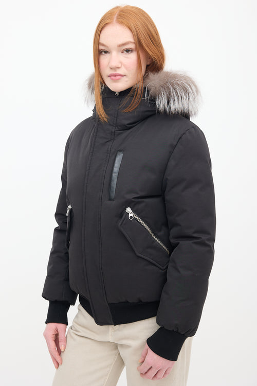 Mackage Black Down 
Fur Trim Glen 2-in-1 Jacket