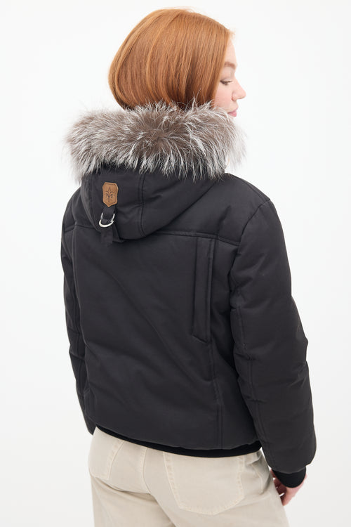 Mackage Black Down 
Fur Trim Glen 2-in-1 Jacket