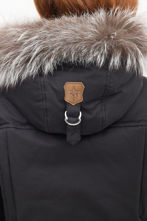 Mackage Black Down 
Fur Trim Glen 2-in-1 Jacket