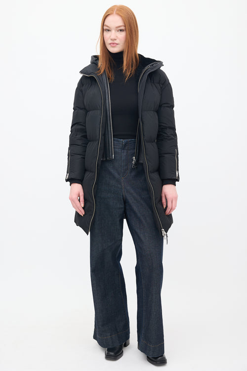 Mackage Black Down 
Shearling Reynold Puffer Coat