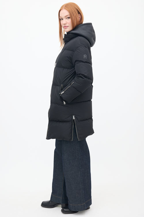 Mackage Black Down 
Shearling Reynold Puffer Coat