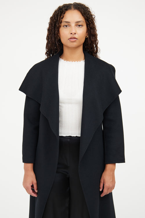 Mackage Black Wool Wrap Jacket