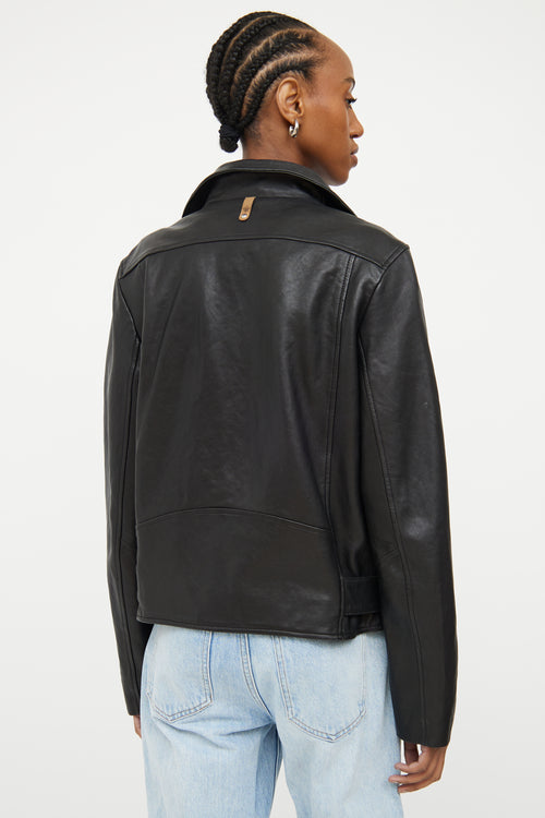 Mackage Black Leather Moto Jacket