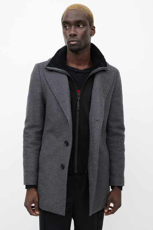 Mackage Grey Wool 
Cashmere Blend Dillon Coat