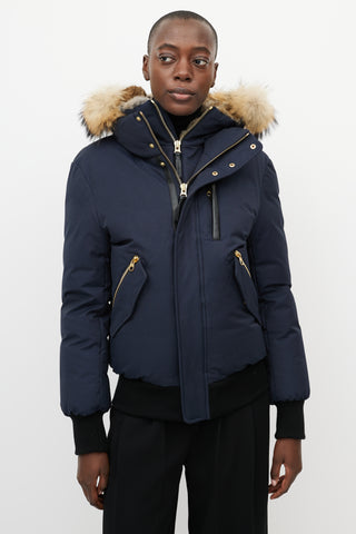 Mackage Navy Dixon Bomber Jacket