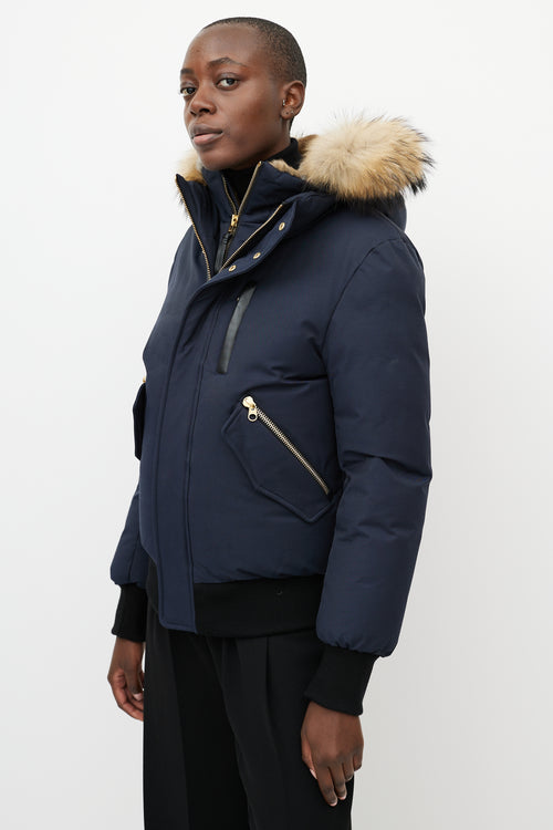 Mackage Navy Dixon Bomber Jacket