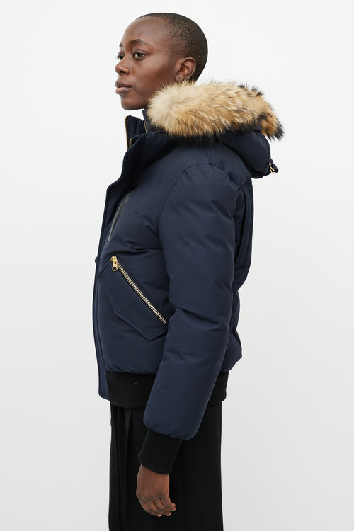 Mackage Navy Dixon Bomber Jacket