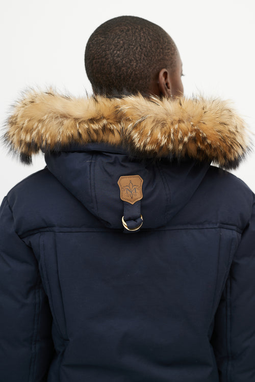 Mackage Navy Dixon Bomber Jacket