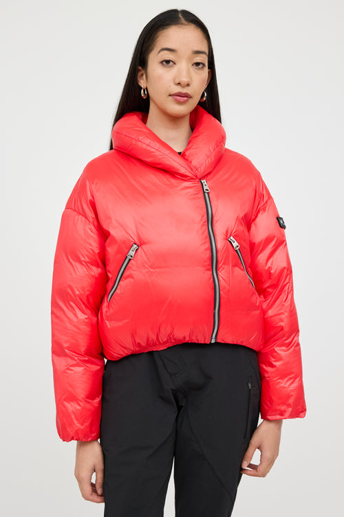 Mackage Red Down Cropped Jacket