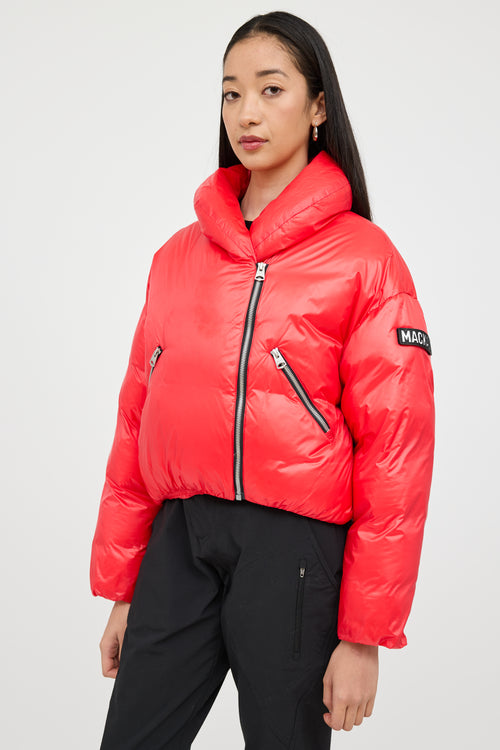 Mackage Red Down Cropped Jacket