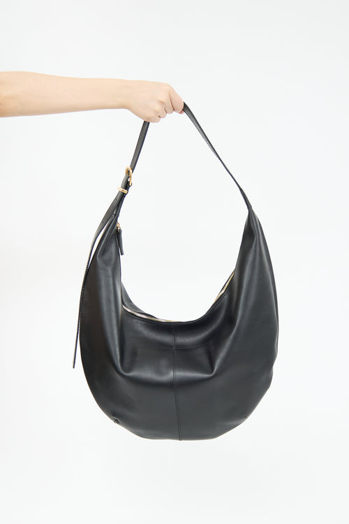 Madewell Black Leather Crescent Bag