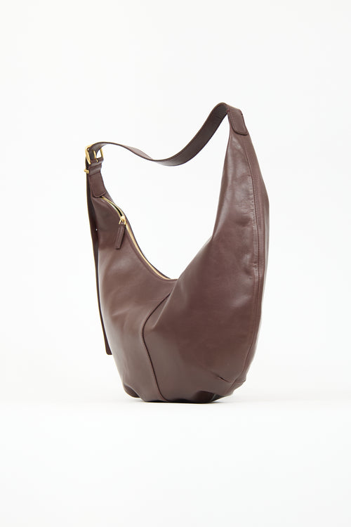 Madewell Brown Leather Crescent Bag