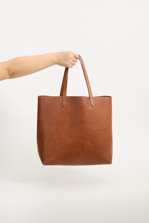 Madewell Brown Leather Transport Tote