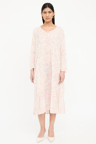 Magnolia Pearl Abstract Quarter Length Sleeve Dress