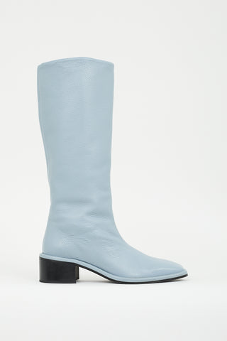 Maguire Blue Leather Carmona Knee High Boot