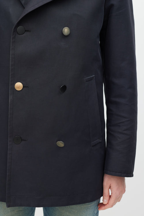 Maison Margiela 2018 Navy Cotton Pea Coat