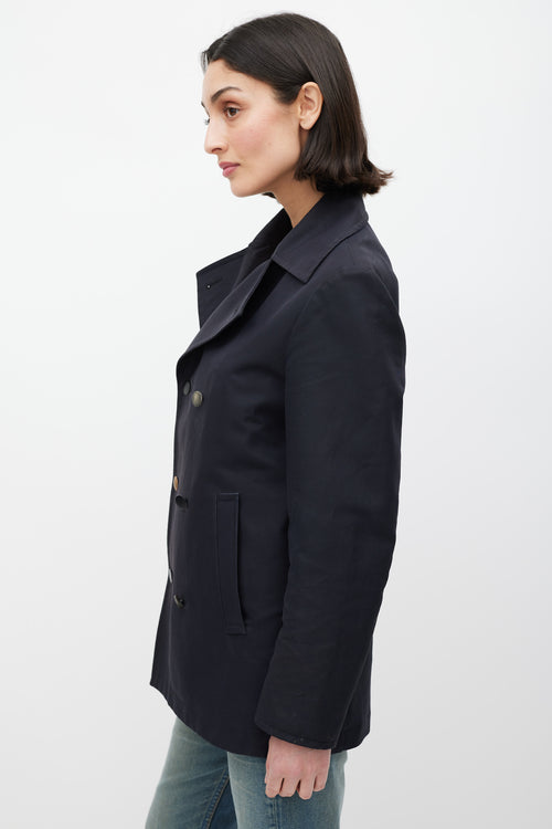 Maison Margiela 2019 Navy Cotton Pea Coat