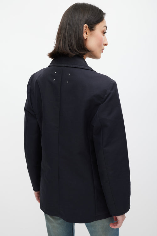 Maison Margiela 2020 Navy Cotton Pea Coat