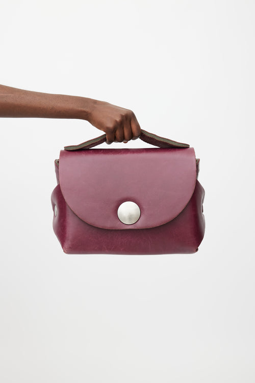 Maison Margiela Archive Purple Leather Crossbody Bag