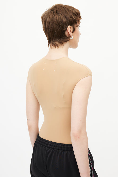 Maison Margiela Beige Elasticized Bodysuit