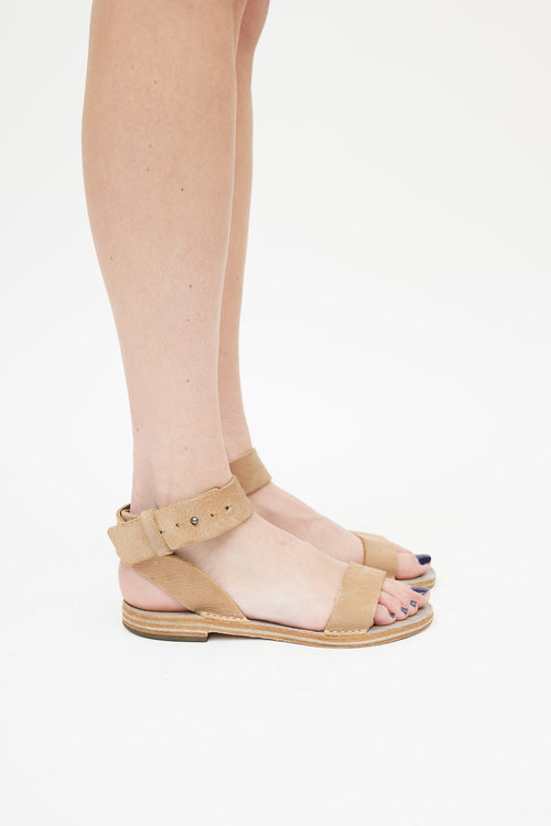 Maison Margiela Beige Leather Gladiator Sandal